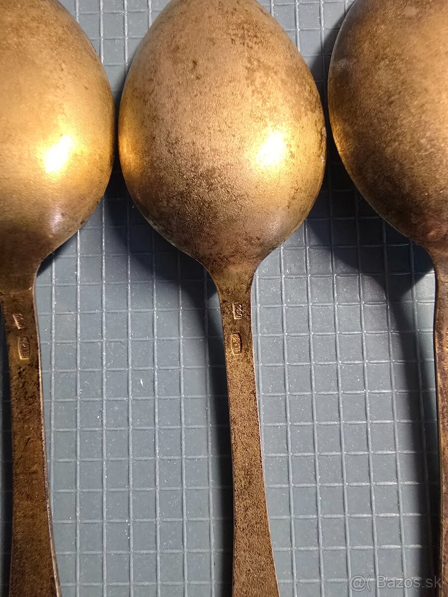 Strieborné lyžičky 6ks 875/1000 - 3