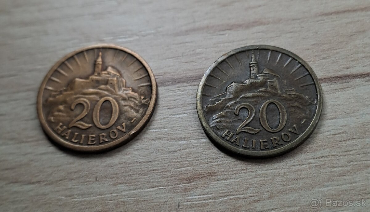 20 haliere 1940 slovenský štát - 3
