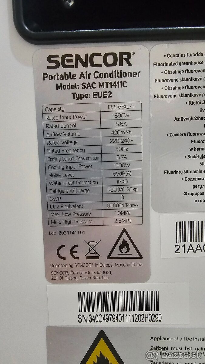 Mobilná klimatizácia SENCOR - 3