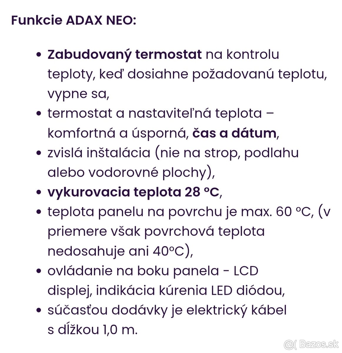 ADAX NEO elektrický konvektor - 3