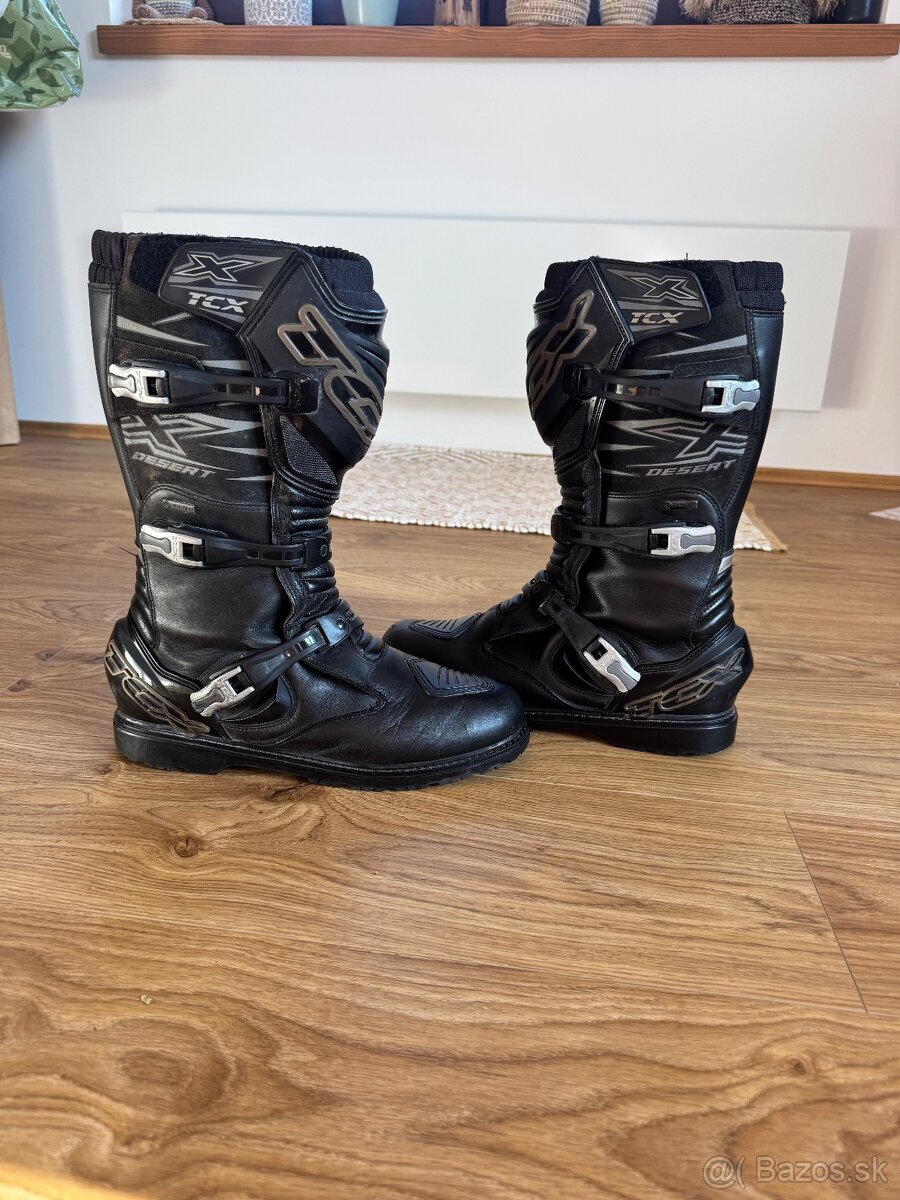 Topánky na motorku goratex TCX X-DESERT GTX čierne veľ. 45 - 3