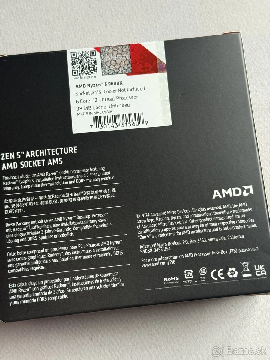 Nový procesor AMD Ryzen 5 9600X - 3