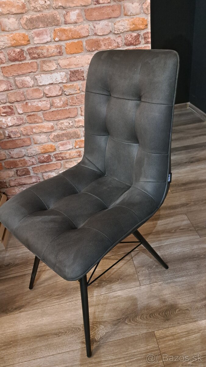 Sivá dizajnová stolička - 3
