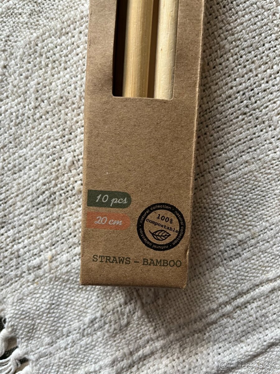 10 ks bambusové slamky - 3