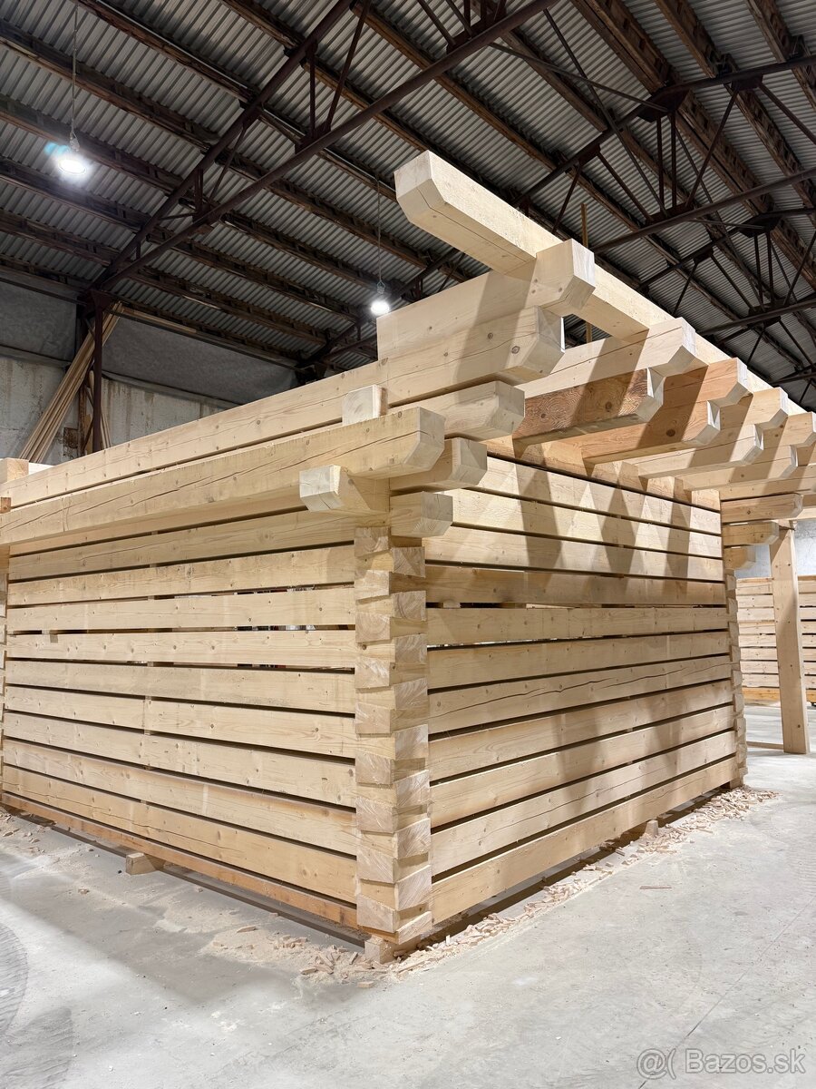 Predam skelet zrubovej drevenice - 3