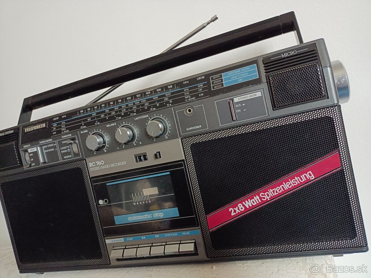 Telefunken RC760 radiomagnetofon retro kazeťák - 3