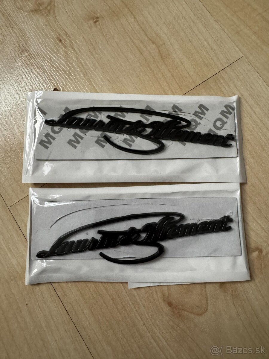 Laurin & Klement nápisy čierne lesklé - 3