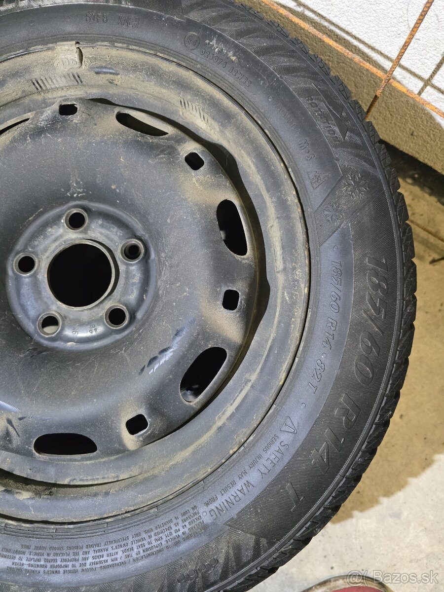 zimne pneu + disky 185/60/R14 - 3