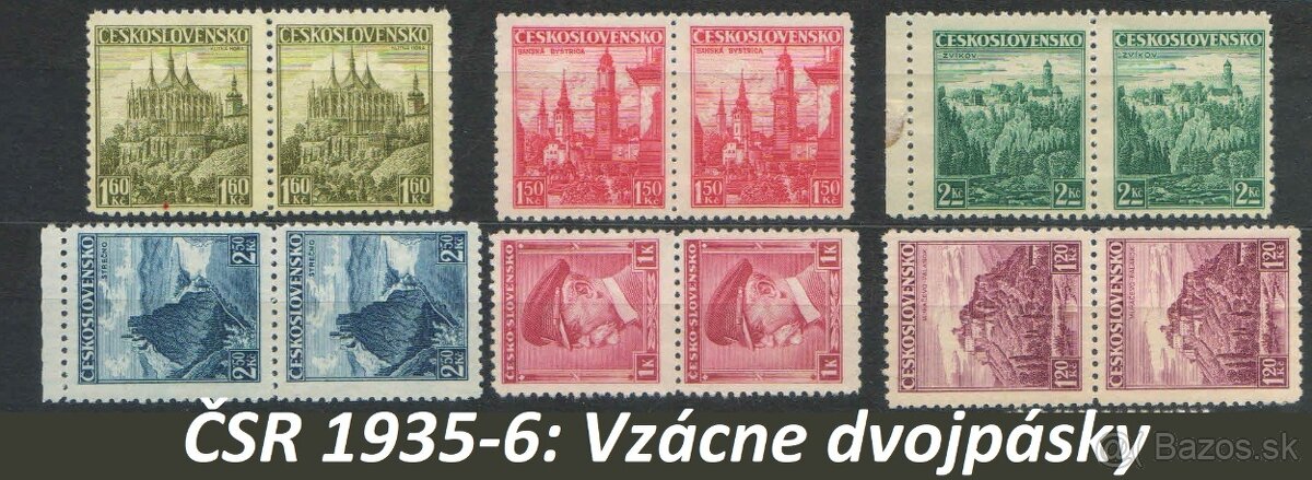 Poštové známky, filatelia: ČSR+ČSSR, slávne série A - 3