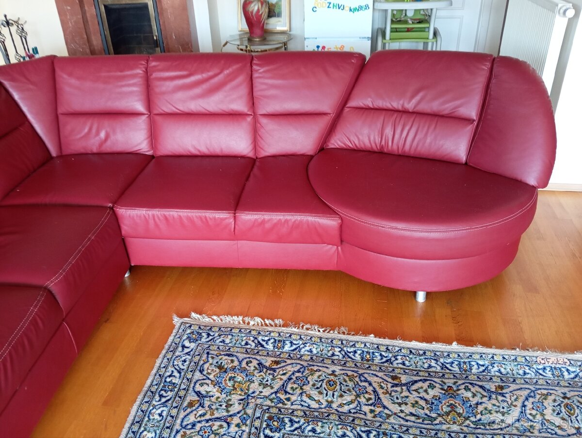 Luxusná kožená rohová sedačka - 3