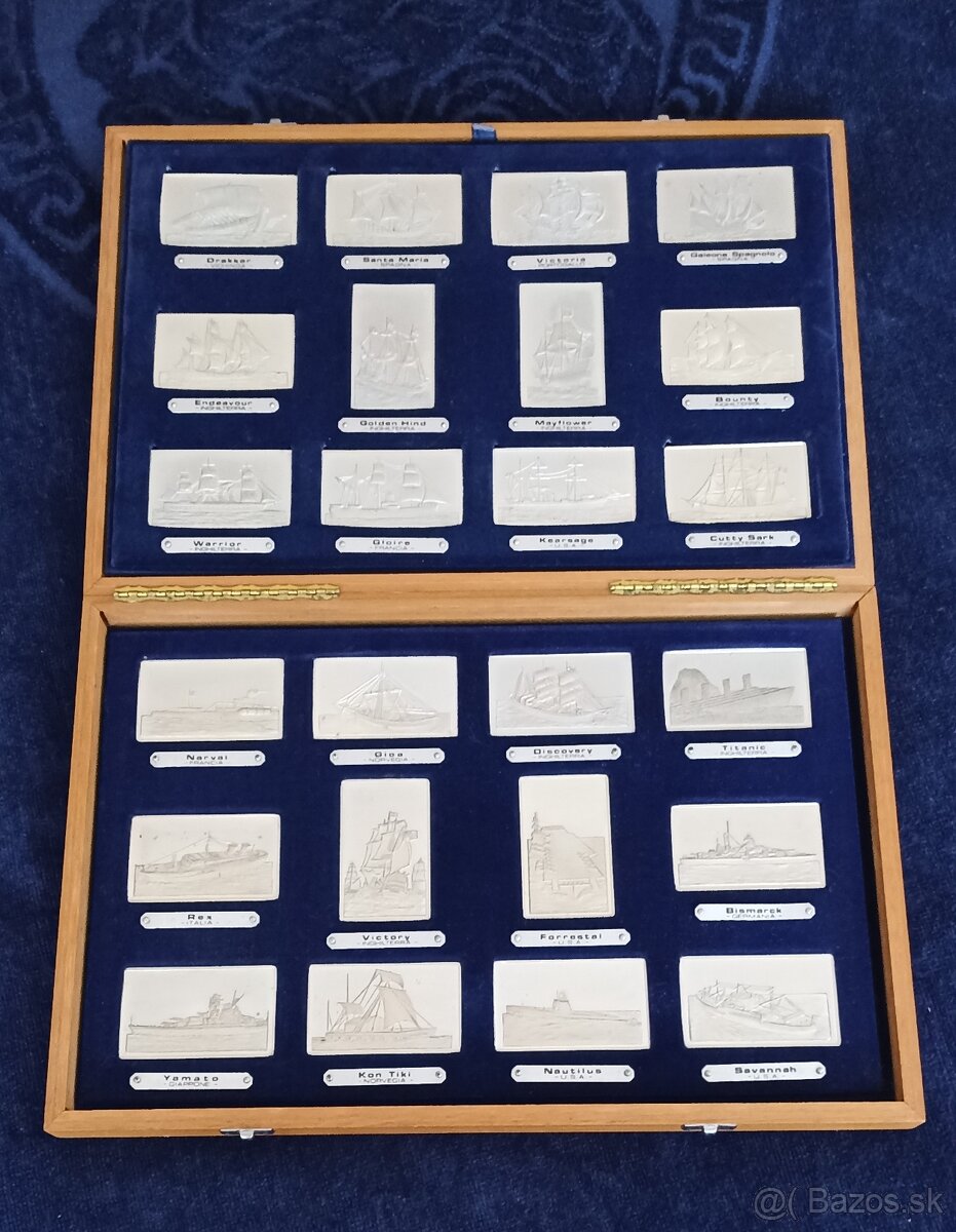 Investičné striebro-tehličky-sada Slávne lode-70te roky-962g - 3