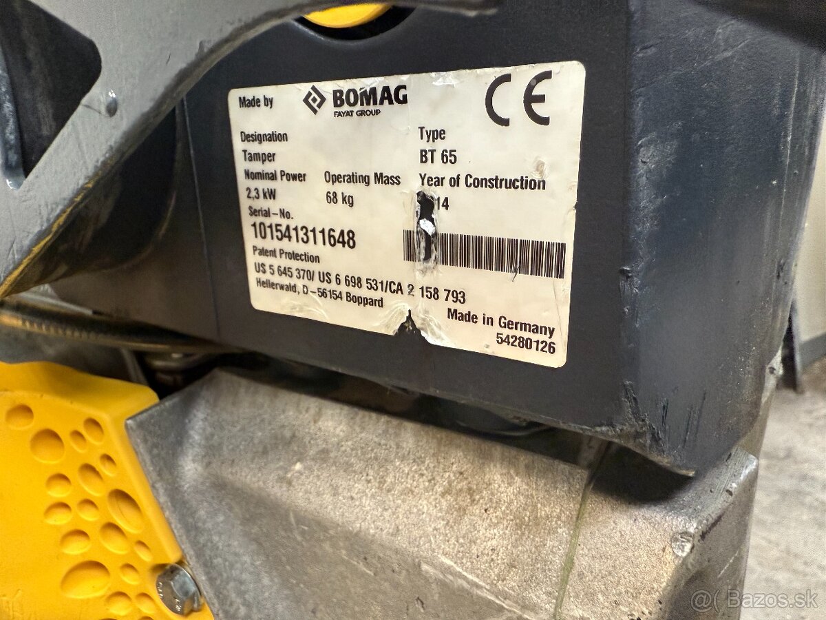 3. Vibračné dusadlo Bomag BT 65 - 3