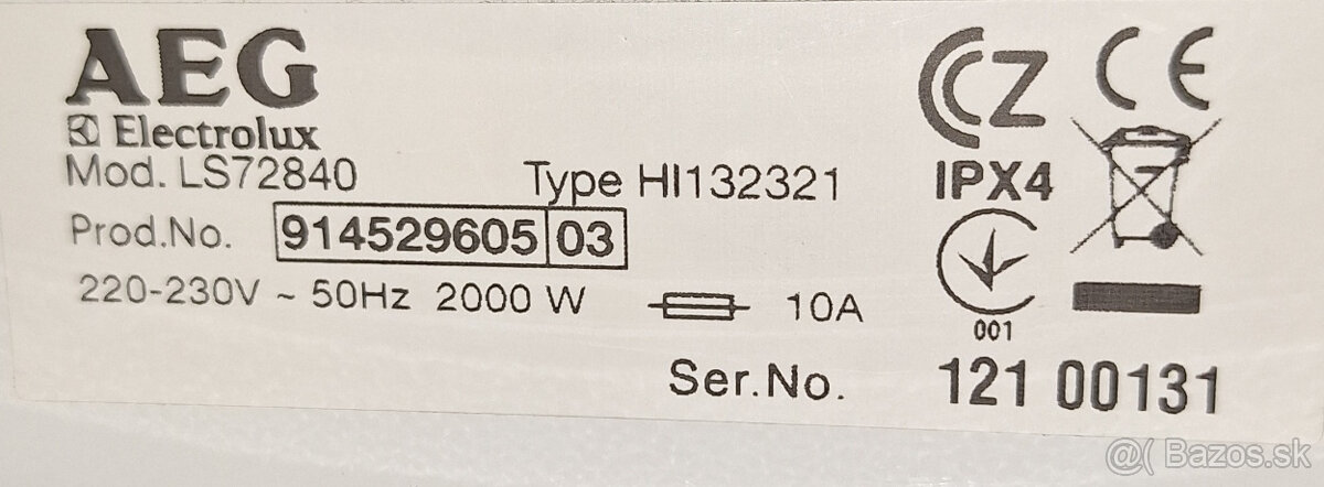 AEG Electrolux LS72840, hlbka 45cm, 6kg, 1200 ot./min - 3
