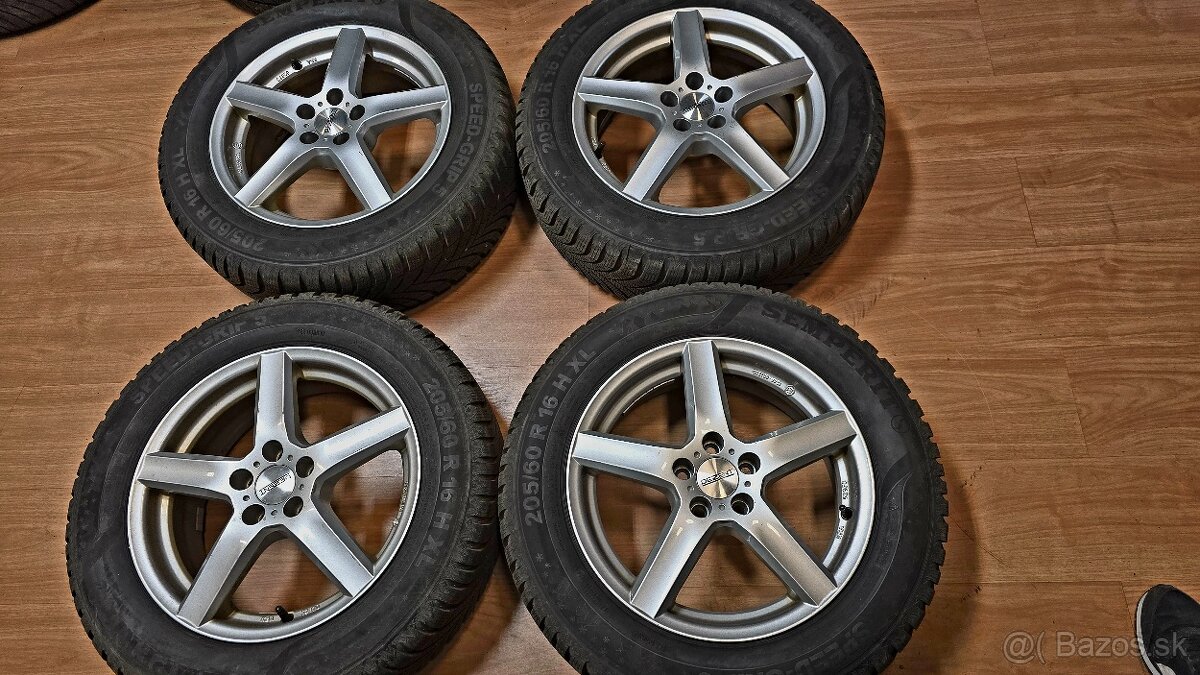 Predam elektrony WV group 5x112 R16 a zimne gumy - 3