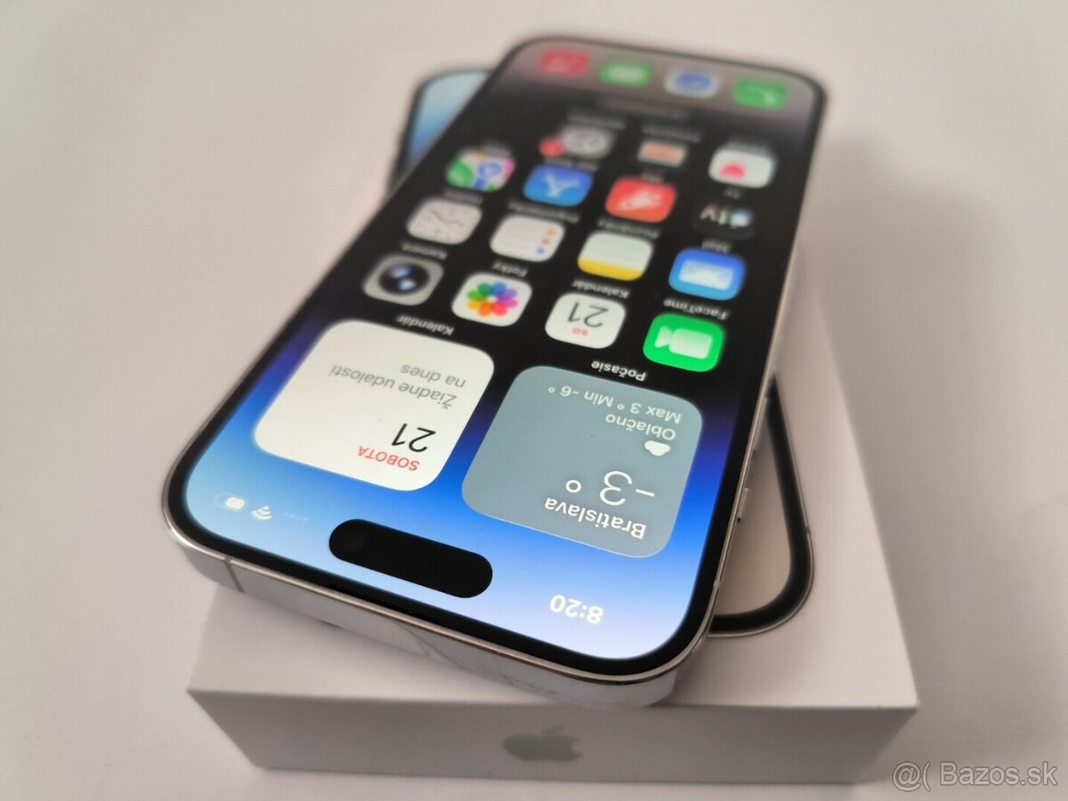 apple iphone 14 PRO 128gb Silver / Batéria 100% - 3