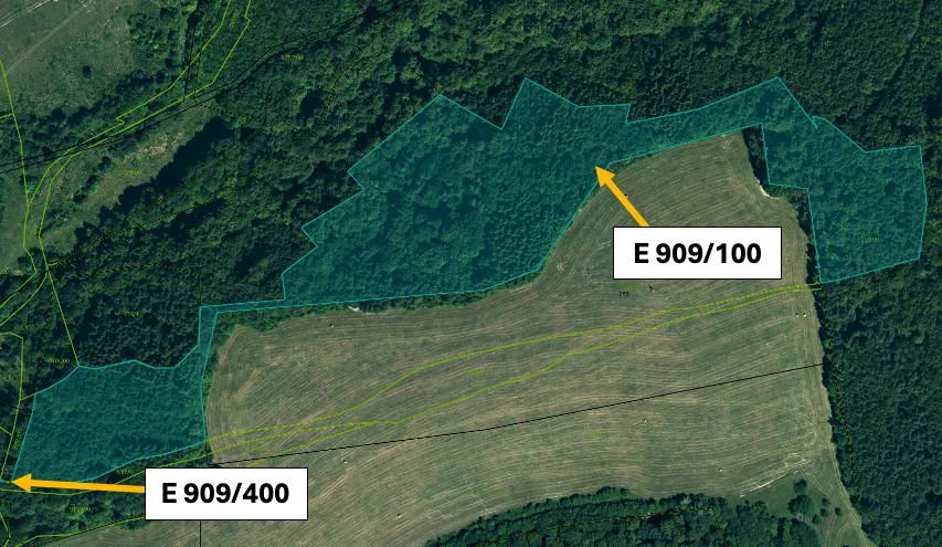 Závada – 1.834 m2 LESOV (Urbáru) – PREDAJ - 3