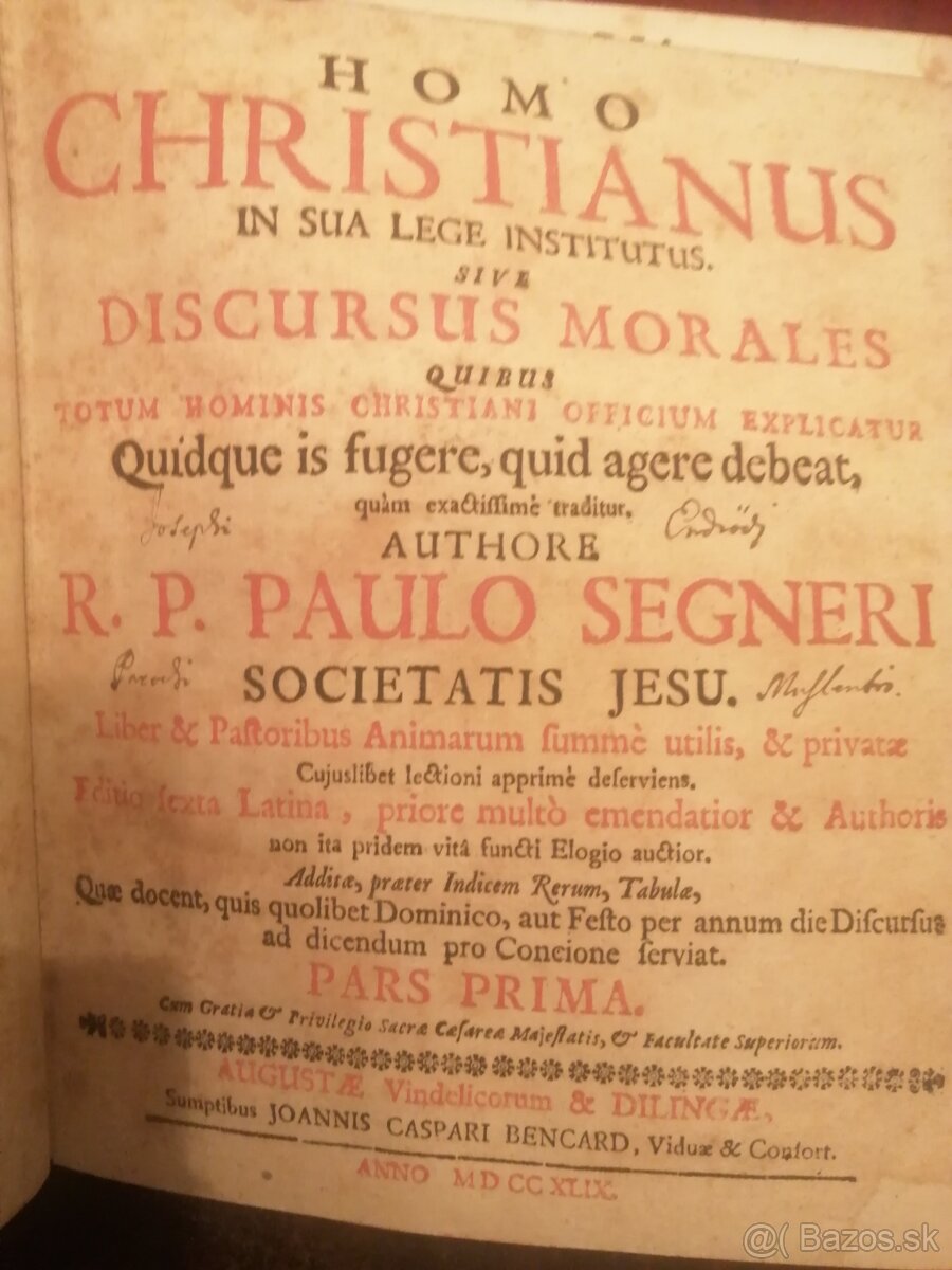 Staré hrube knihy od Segneri Komplet 3 tituly v 2 knihach - 3