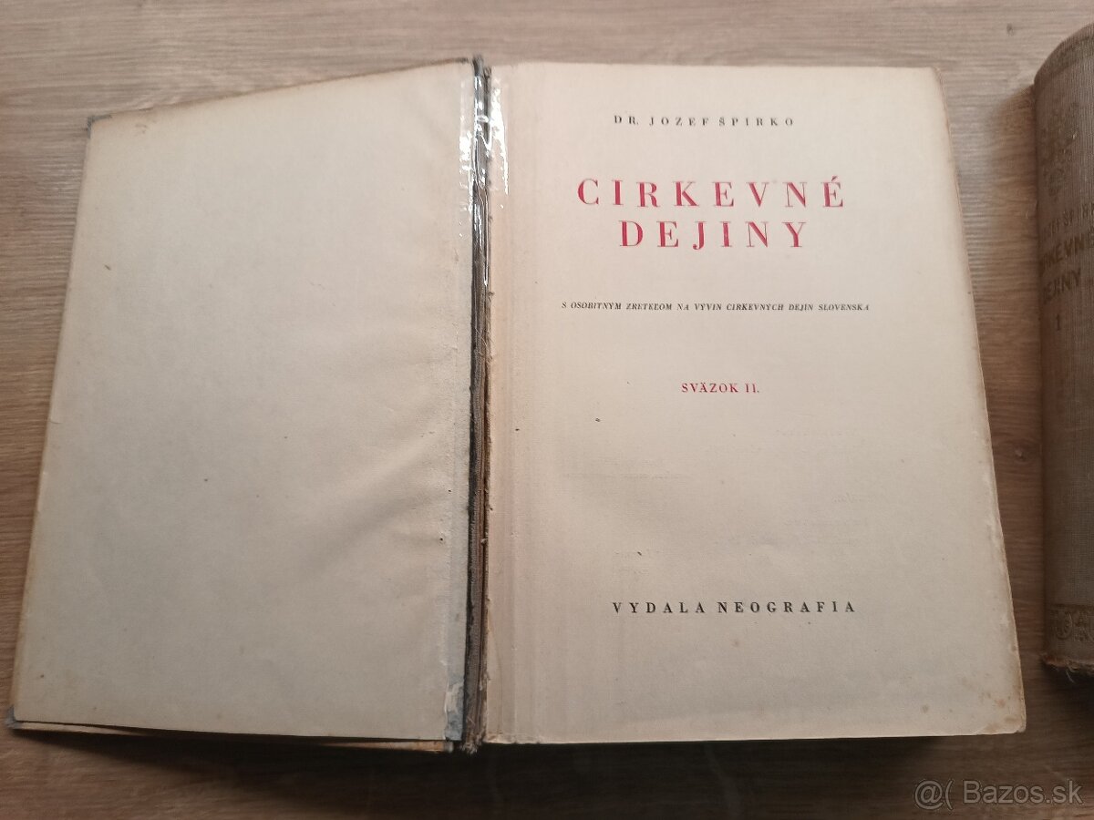 Jozef Špirko : Cirkevné dejiny I.,II., 1943 - 3