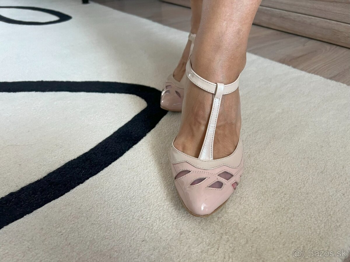 Lodičky, ružovo-béžová, 38 - 3