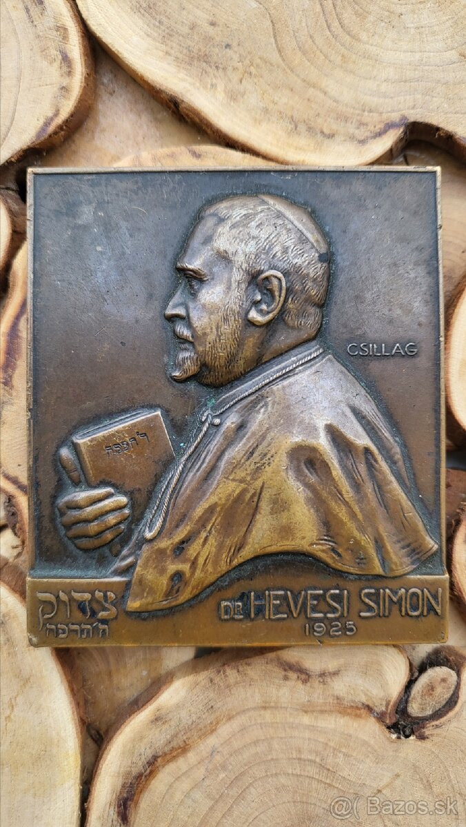 Judaika Rabin Dr. Hevesi Simon plaketa - 3