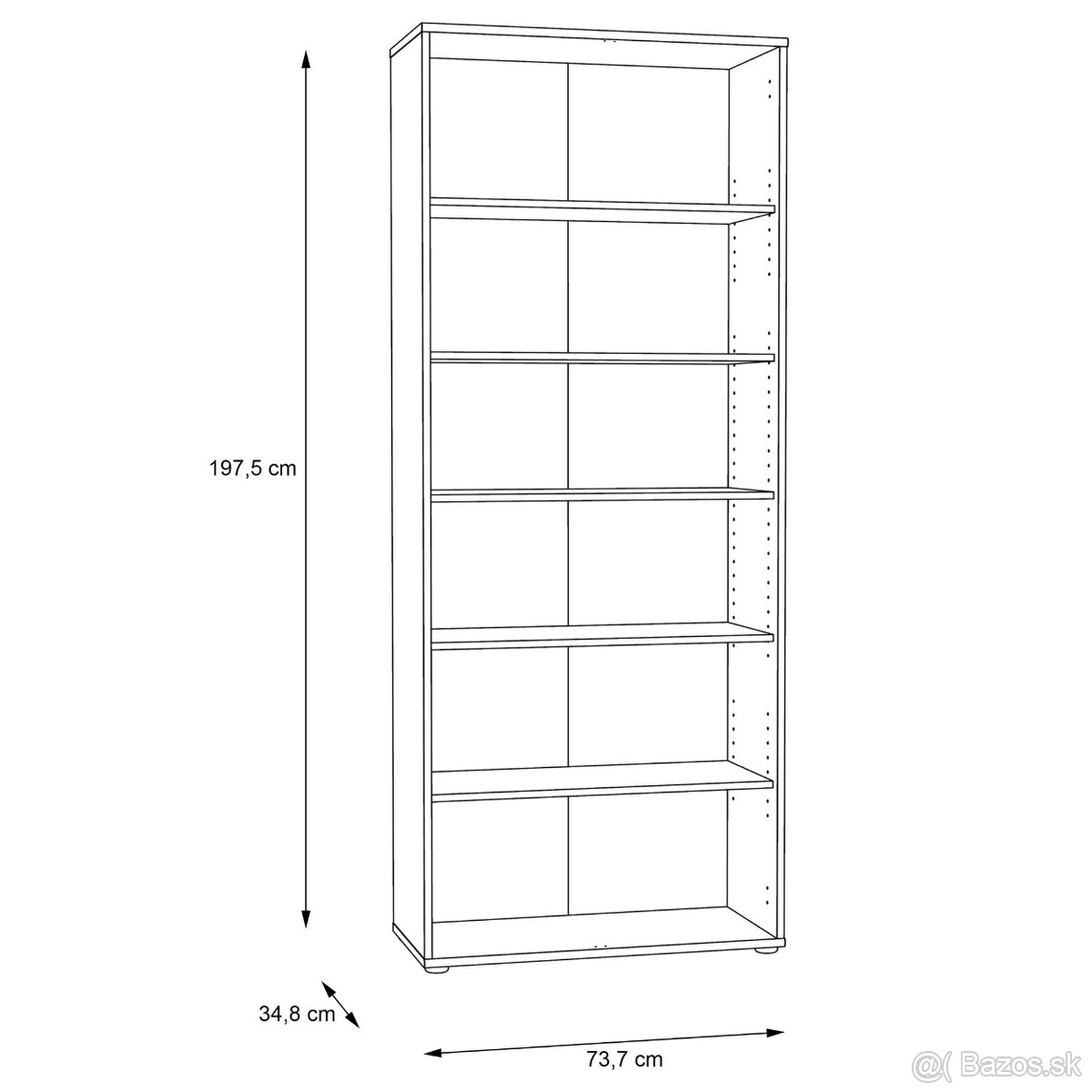 Predám knižnicu, regál - 3