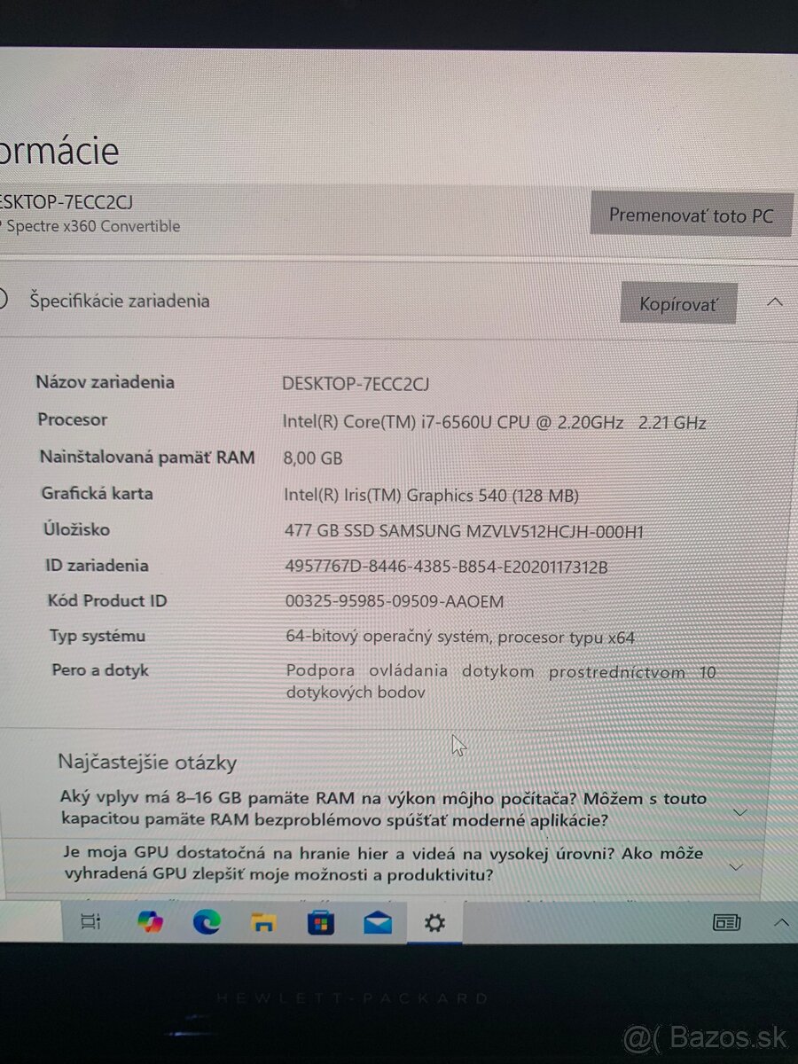 HP Spectre x360 13 (tablet/notebook - 3