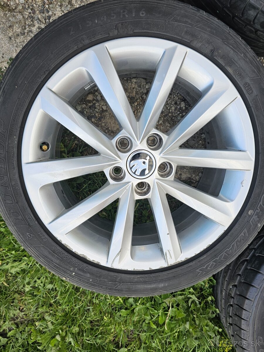Predám originál Škoda disky + pneumatiky - 3