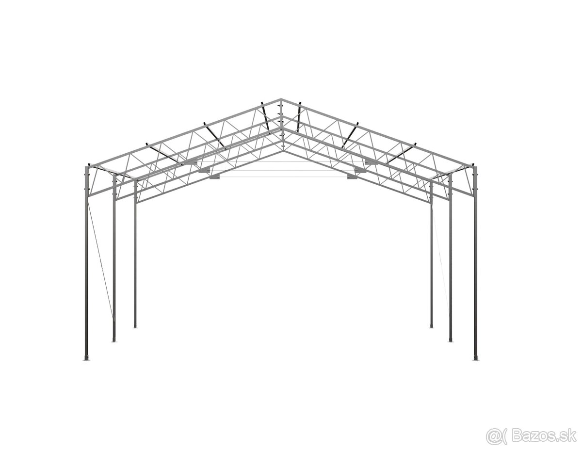 Oceľová konštrukcia 8x6m - pozinkovaná, s dopravou zdarma - 3