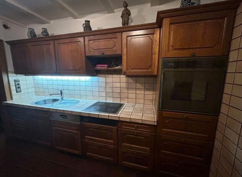 Dubová selská linka s vestavěnými spotřebiči,5870 - 3