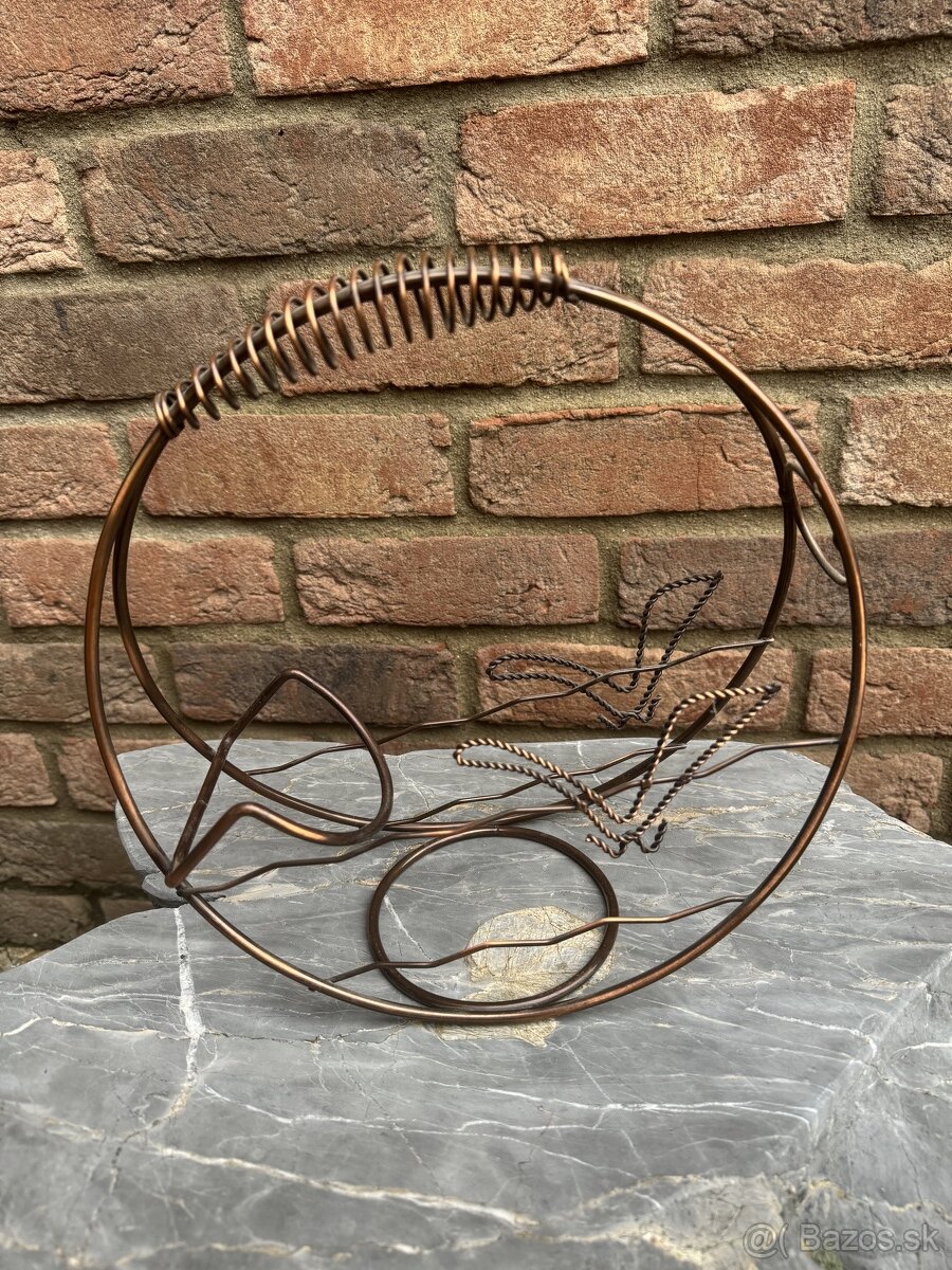 držiaky a košíky na fľaše, vinotéky, obraz z korkov - 3