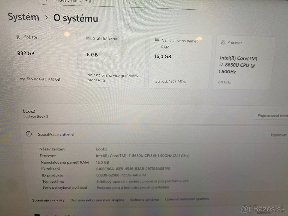 Surface BOOK 2 - 15palců, 16GB, 1TB, GTX1060, tablet, - 3