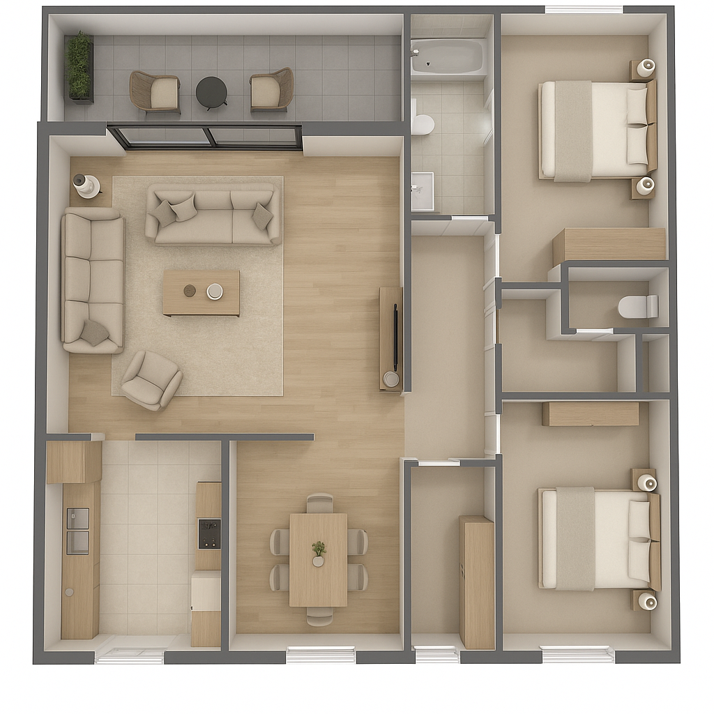 NÁJOM: Zariadený 3-izbový byt, min. 80 m2, parkovanie, BA - 3