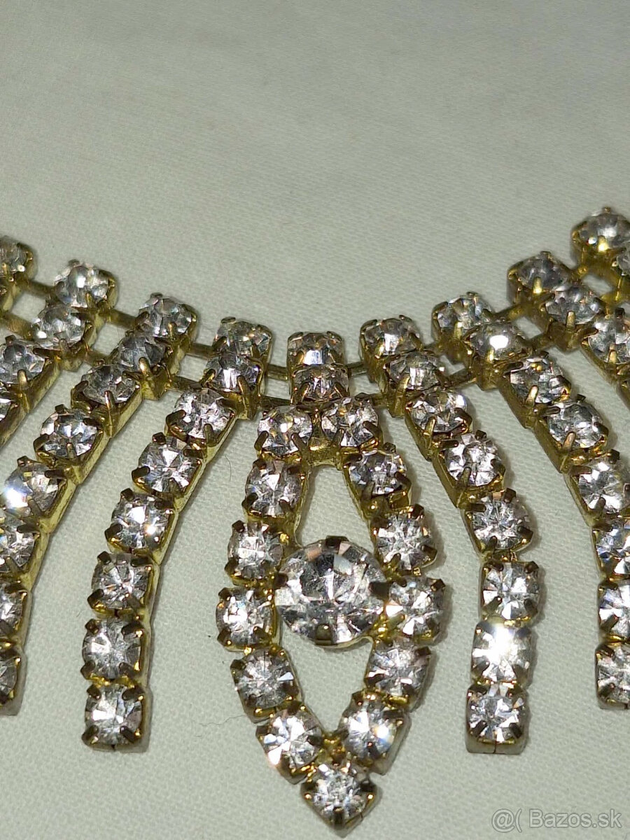 STARÝ ŠTRÁSOVÝ NÁHRDELNÍK - 3