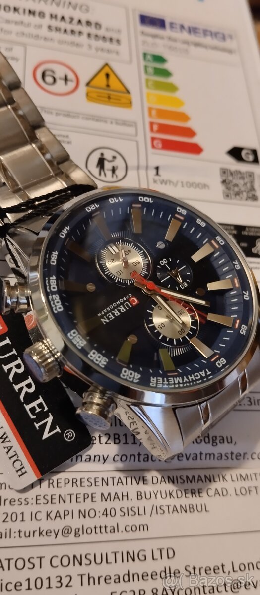 perfektní pilotské hodinky s chronografem CURREN - 3