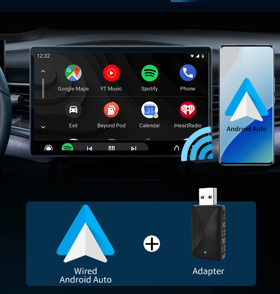 Bezdrôtový adaptér 2v1 CarPlay,Android Auto,Plug & Play - 3