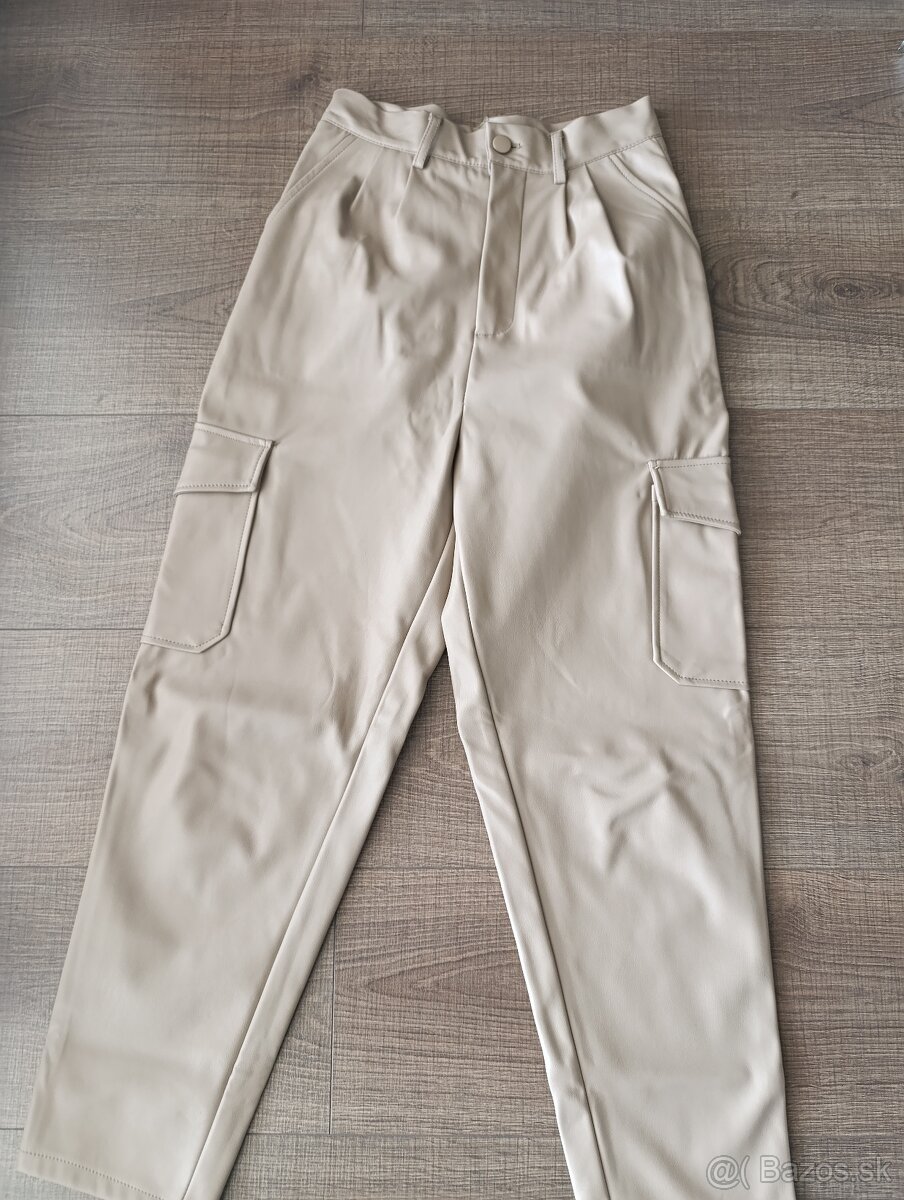 Koženkové nohavice 34 - 3