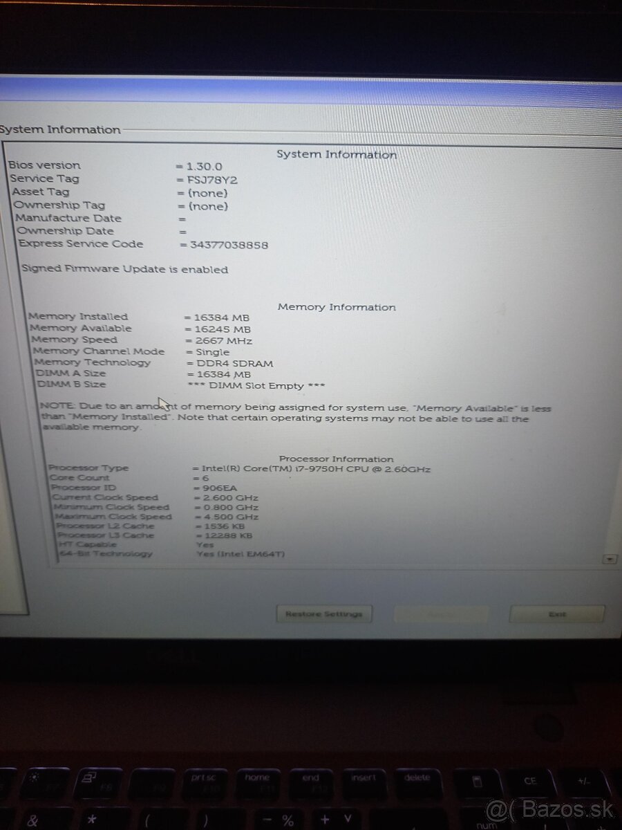 Predam notebook Dell Precision 3541 i7,nvidia quadro p620w - 3