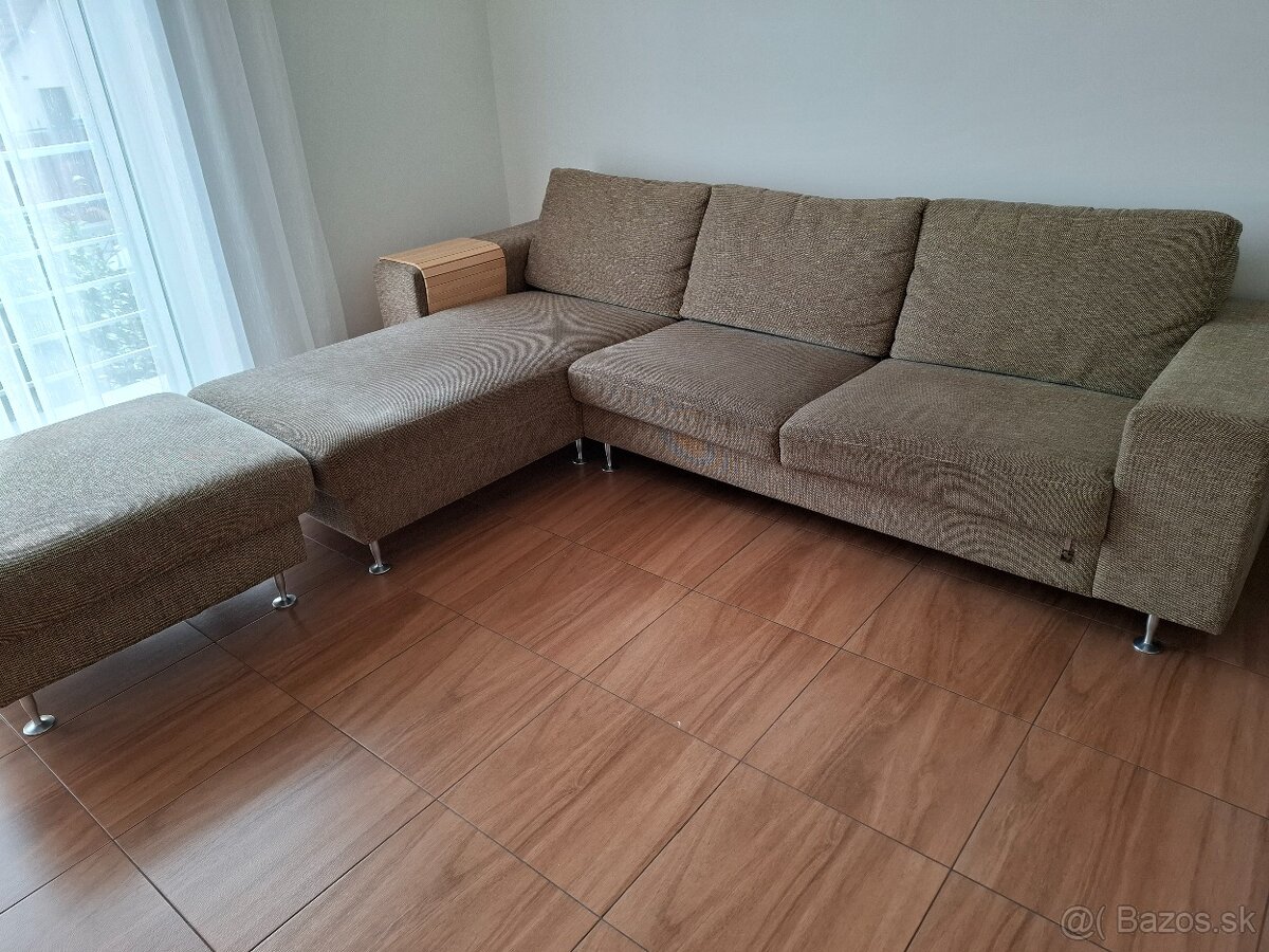 Sedačka L s otomanom plus veľký taburet - 3