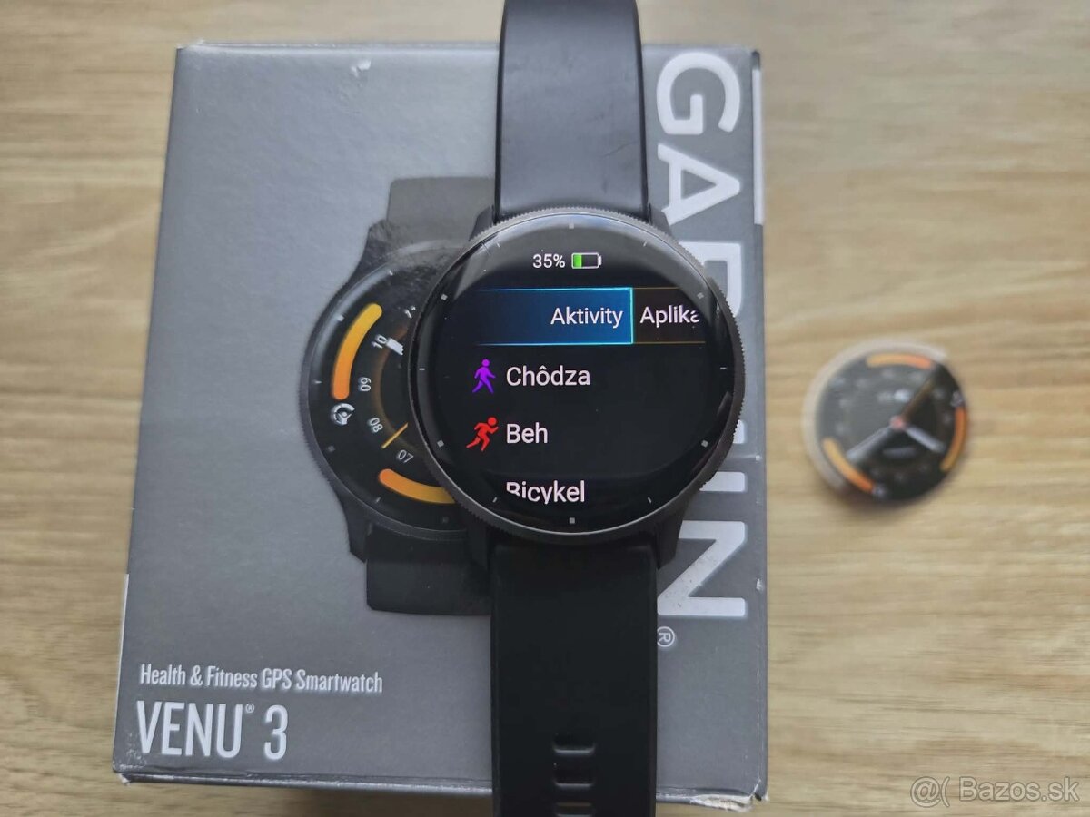 Garmin Venu 3 Slate/Black Band, top, zaruka - 3