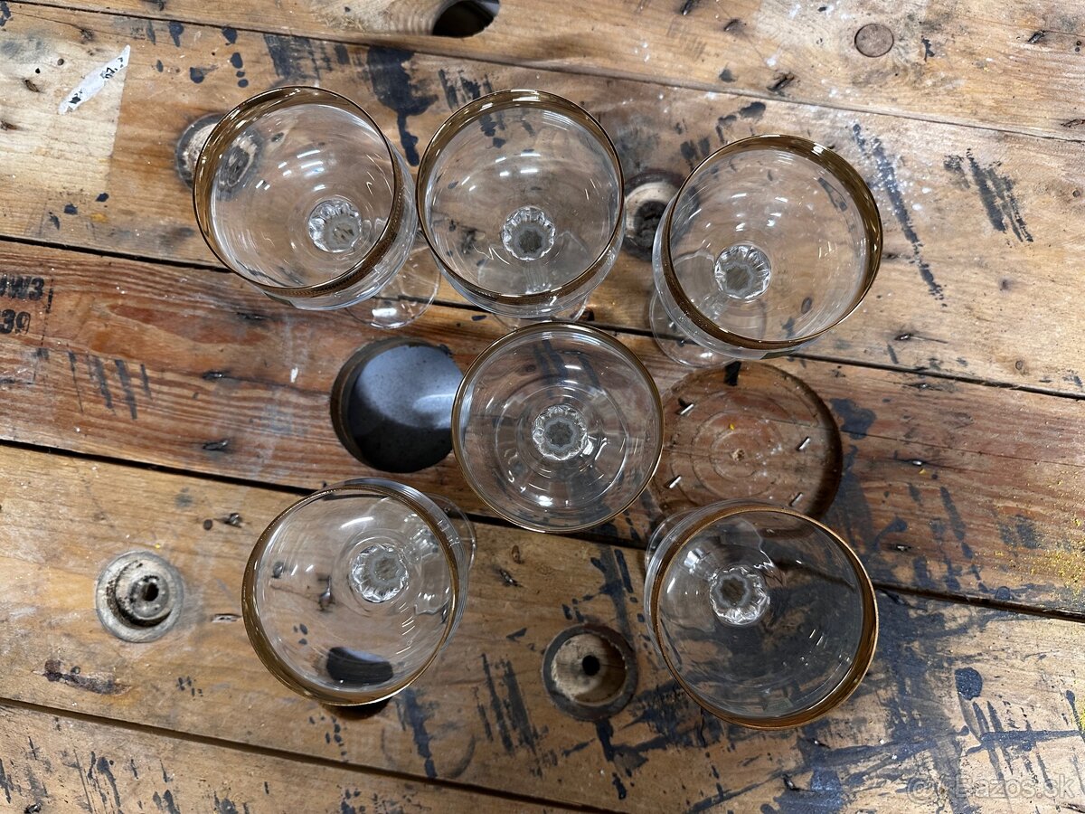 ✨ Vintage sada 6 ks krištáľových pohárov CRISTA - 3