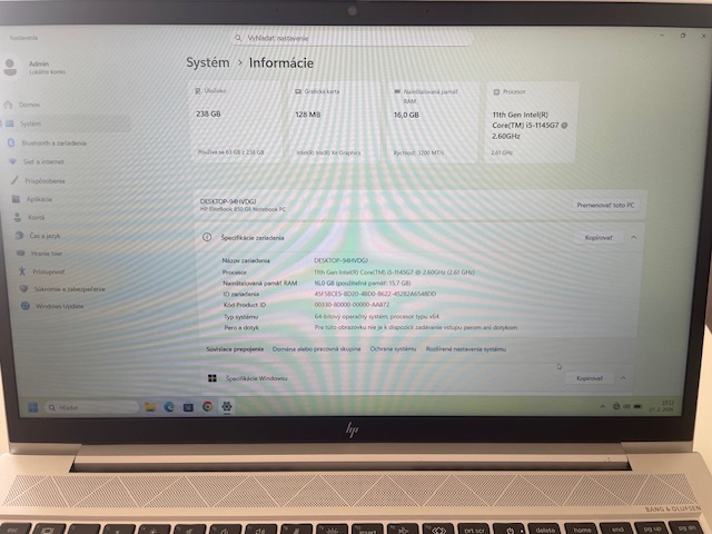 Paradný HP EliteBook 850 G8 i7 TOP STAV - 3