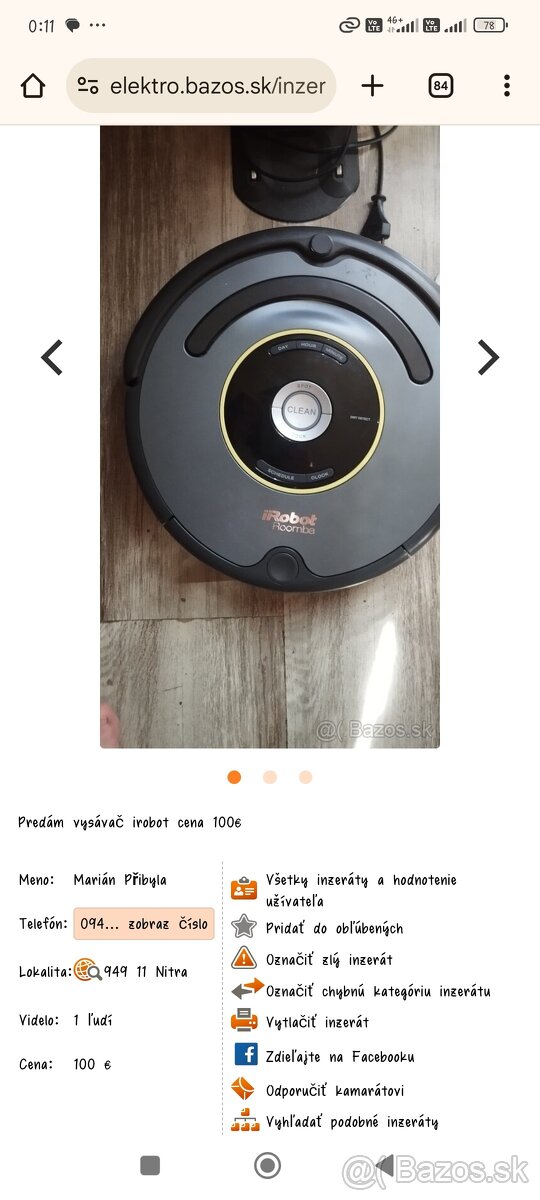 Predám vysávač iRobot Roomba - 3