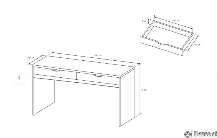 Kancelársky písaci stôl - 3