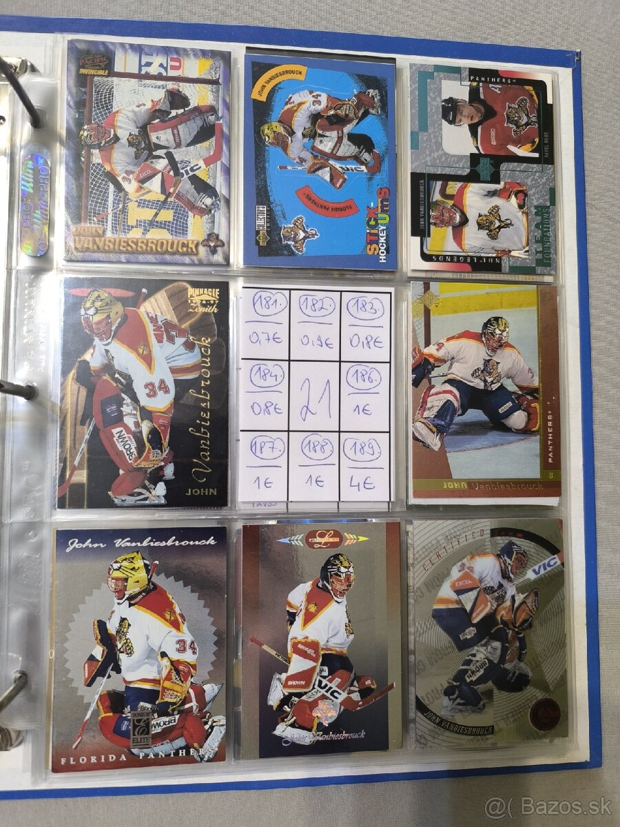 Hokejové kartičky - John Vanbiesbrouck 2 - 3