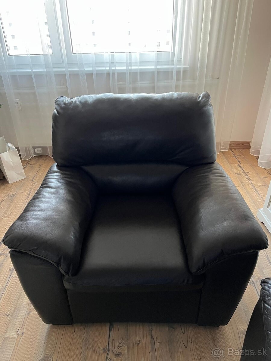 Kožená sedačka 3+2+1hnedá - 3