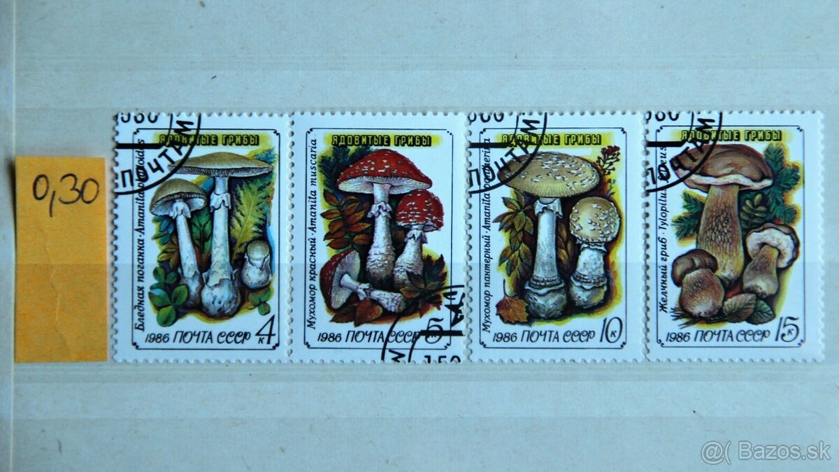 Známky - huby a kaktusy - 3