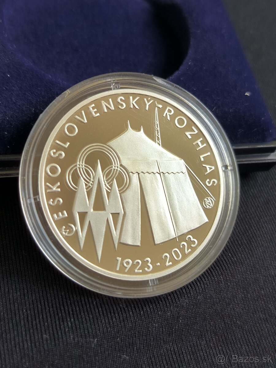 Strieborné mince Československy rozhlas CZ+SK PROOF - 3