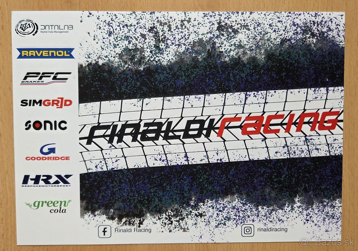 Ferrari Rinaldi Racing autogramkarta originální autogramy - 3