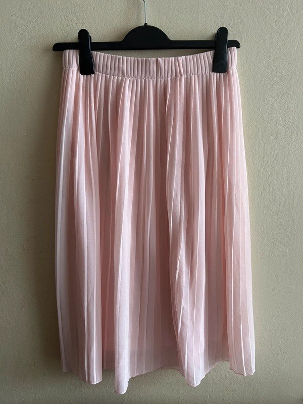 Ružová midi sukňa - 3