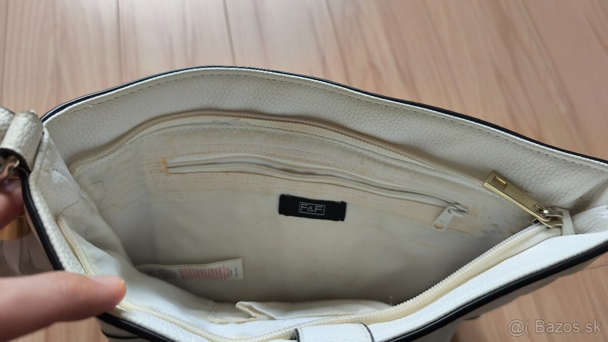 Biela kabelka FF na zips - 3